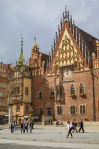 Ornate facade of Wrocław Town Hall