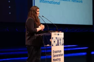 Person giving a speach